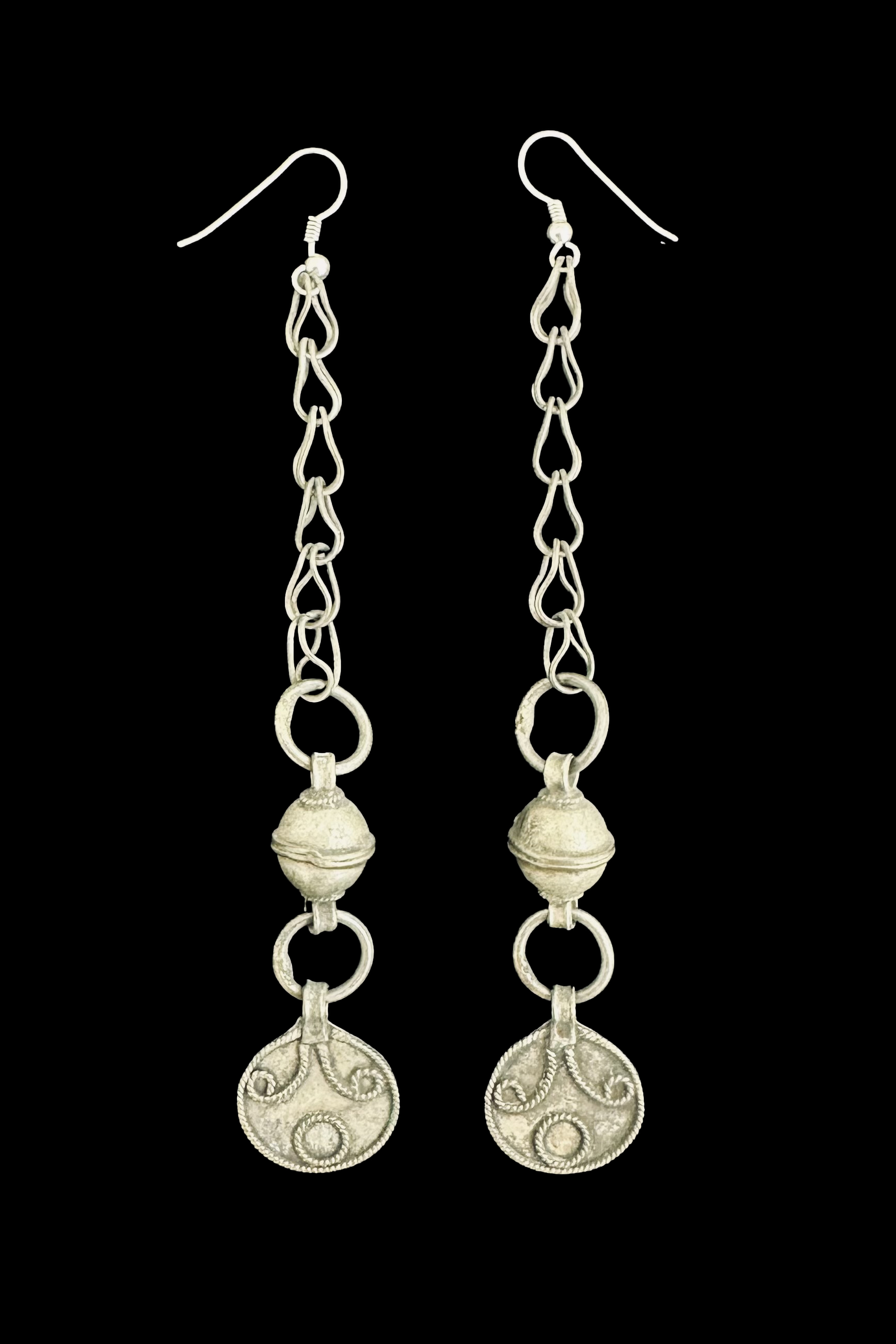 Vintage Ethnographic  Chain Earrings 