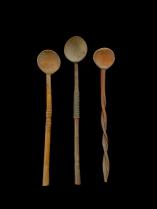 'Izinkhezo' Spoons and Beaded Pouch - Zulu, South Africa (JL43) 2