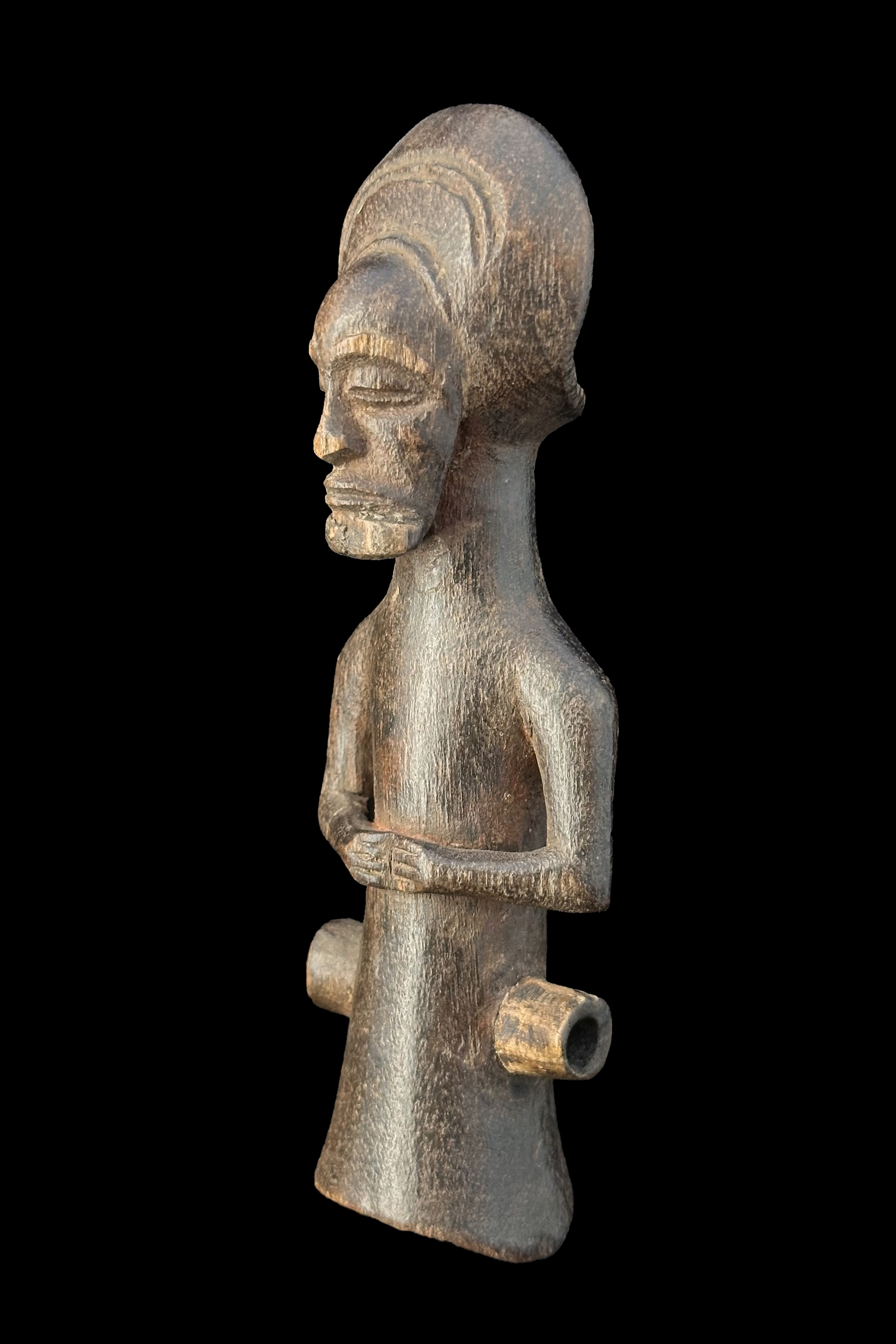 Wooden Whistle - Chokwe People, D.R. Congo