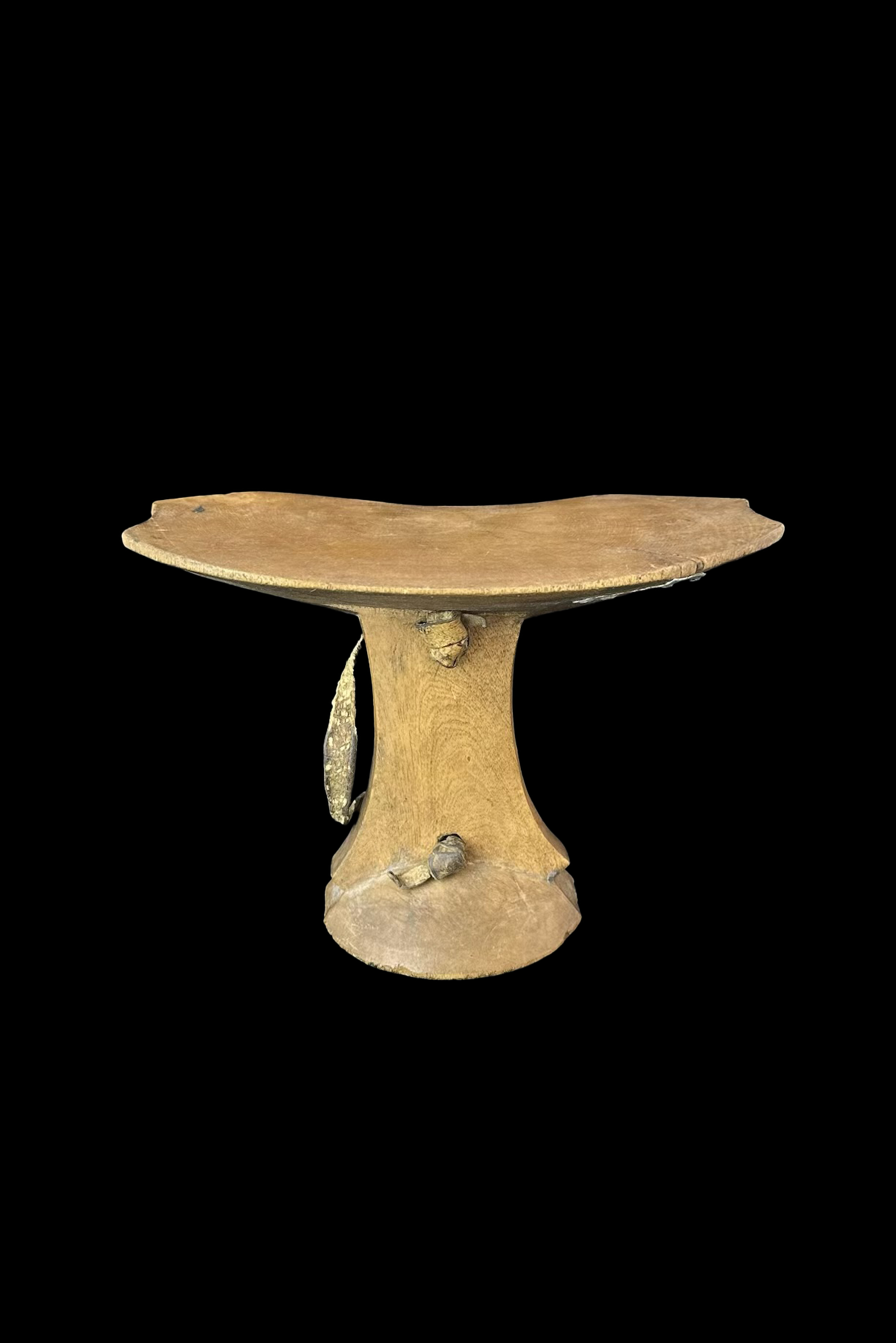 Headrest with Aluminum Repair on Underside - Pokot People - Kenya