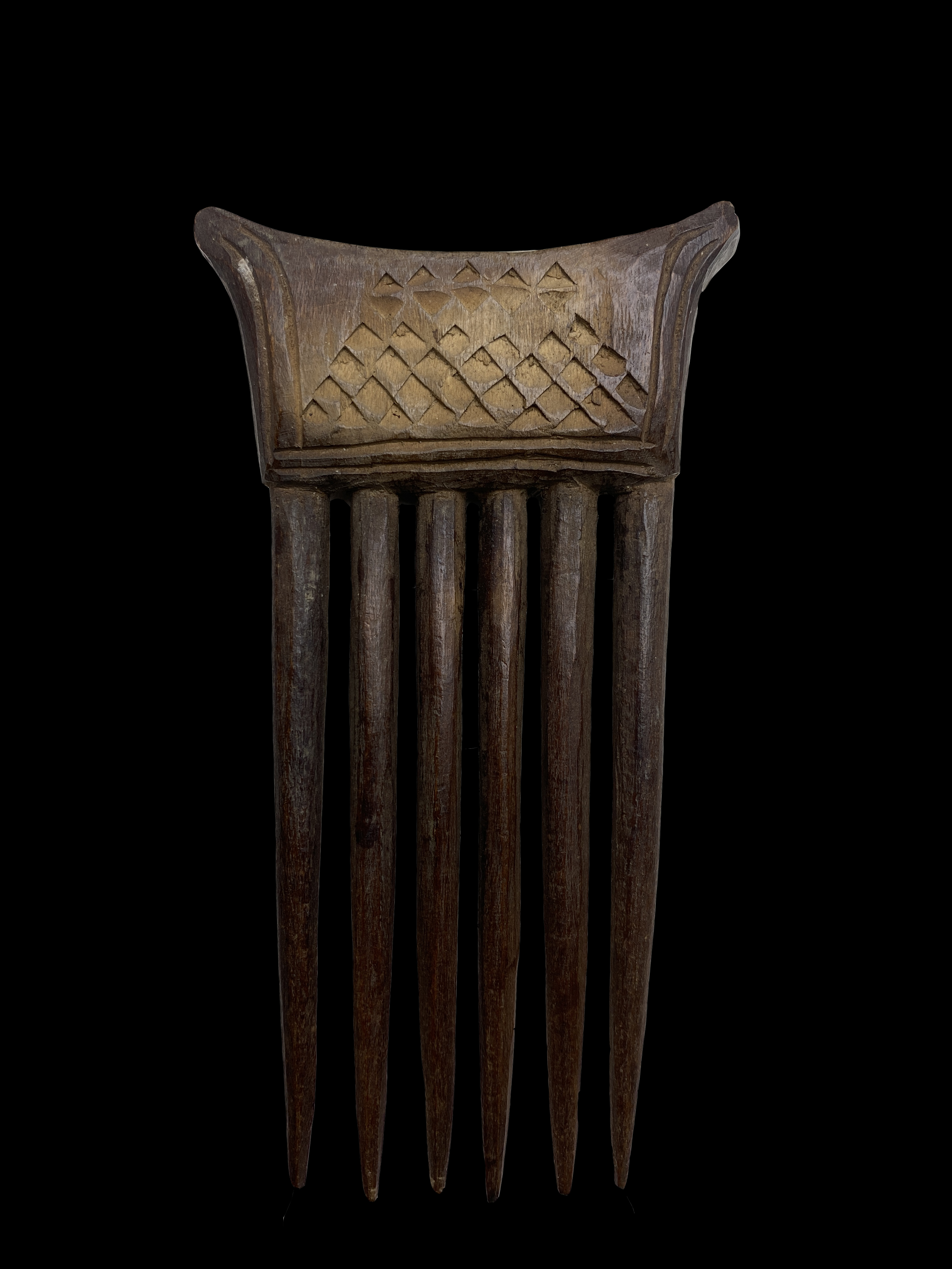 Wooden Hair Comb - Baule People, Ivory Coast