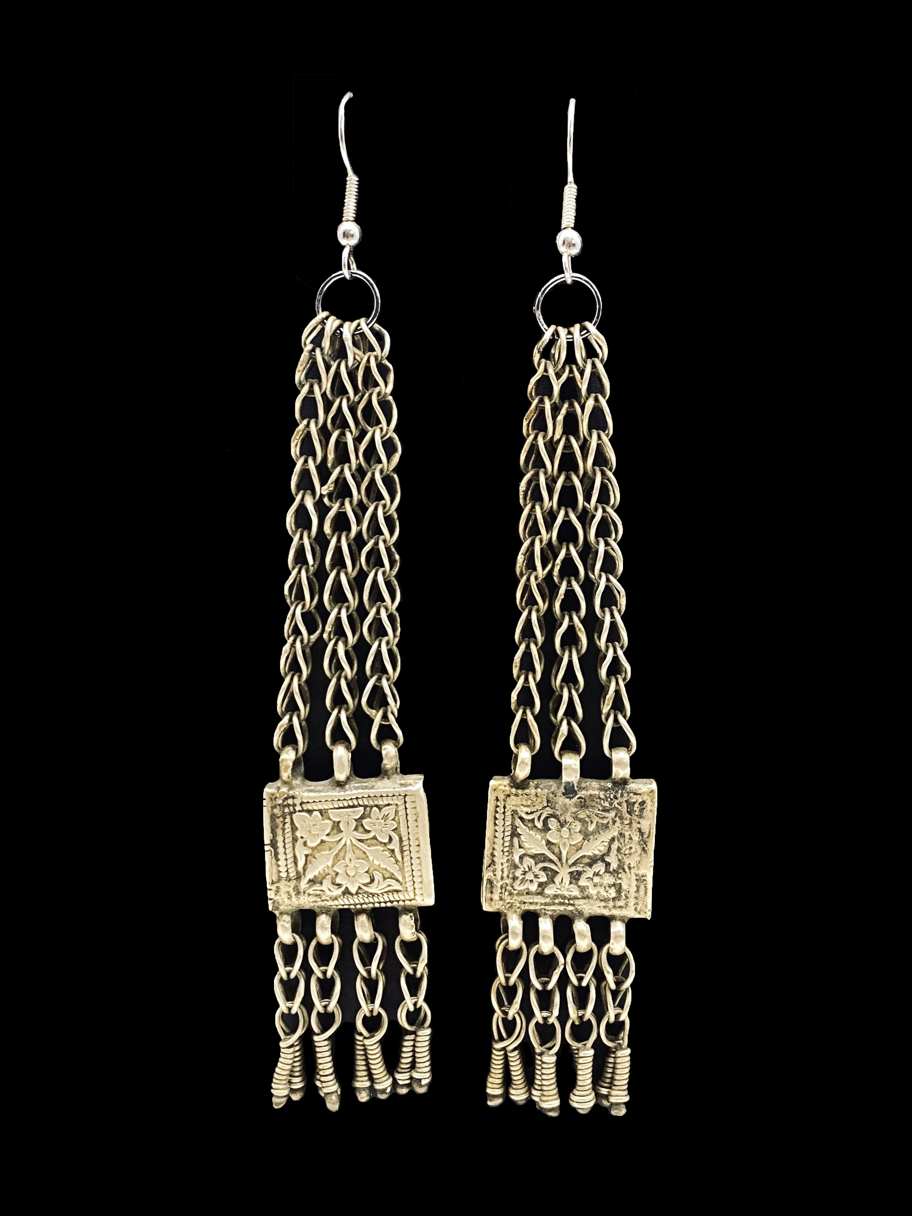 Vintage Prayer Box Earrings - India (B)