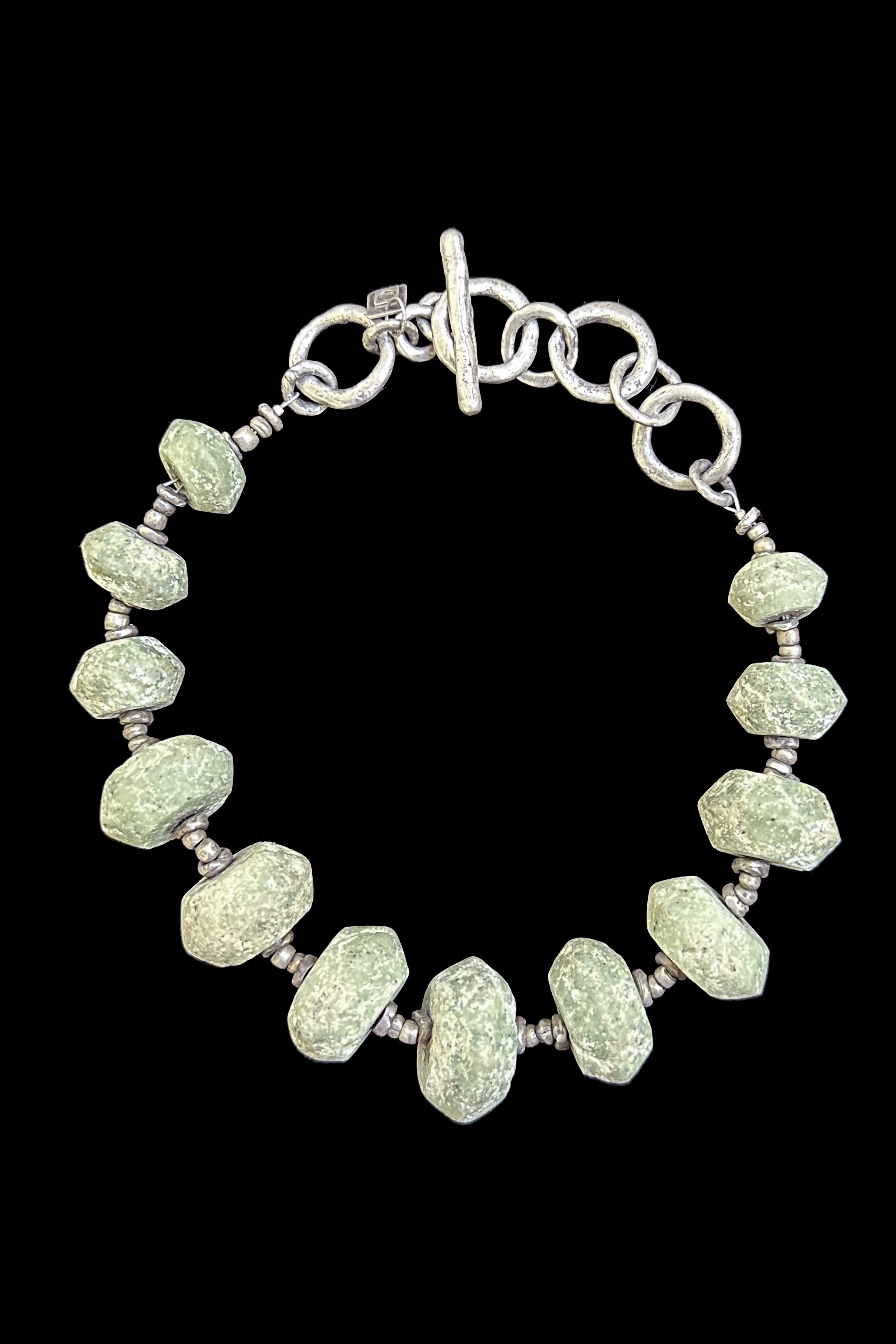 One-of-a-kind Necklace with ancient Pre-Columbian Amazonite beads(HM207) 