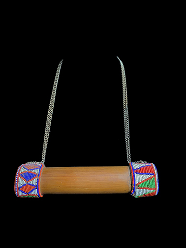 Beaded Bamboo Snuff Container - Maasai People, Kenya/Tanzania
