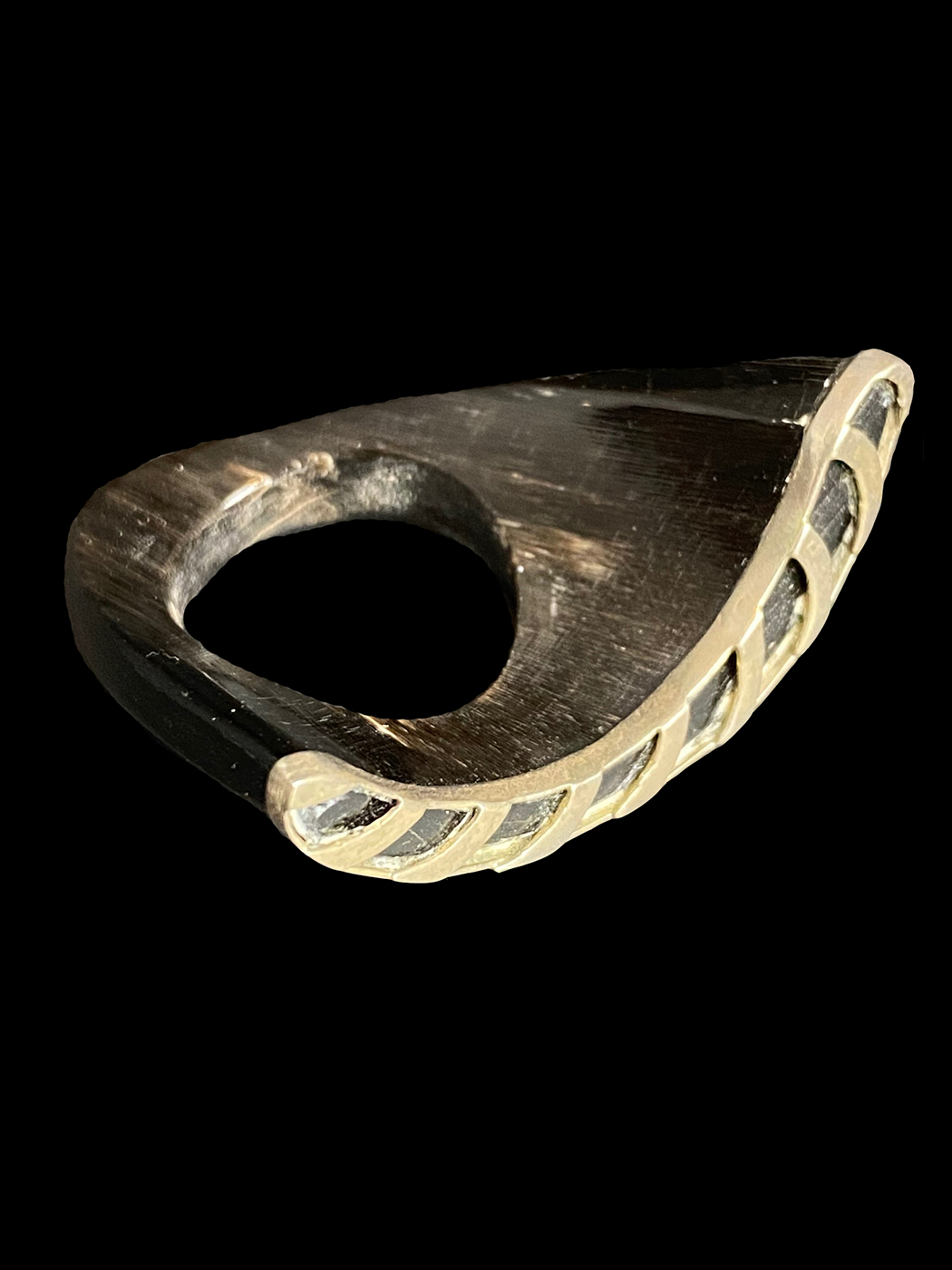 Sterling Silver and Horn Ring - Benin
