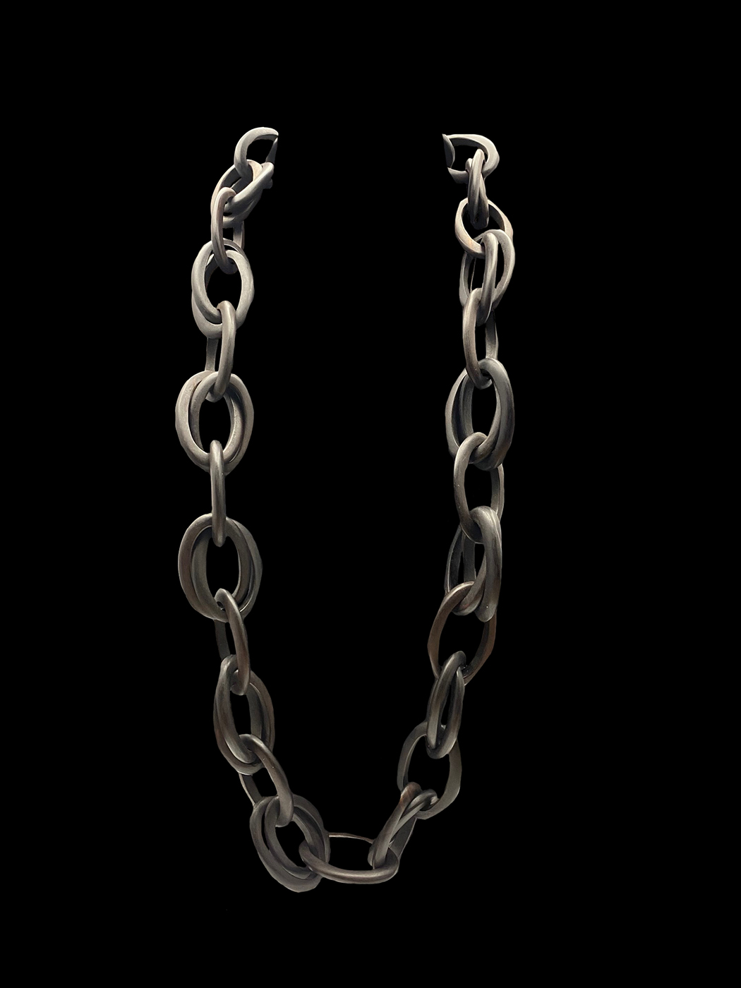 Double Link Ebony Wood Necklace - Benin