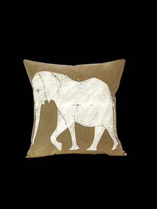 Elephant Batik Pillow Case, Luangwa Valley Zambia 