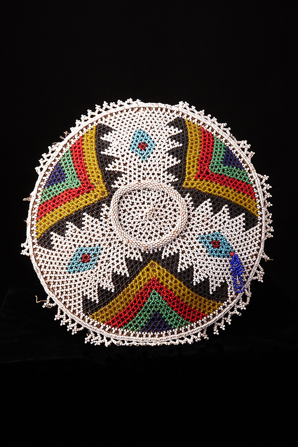 Beaded Beer Pot lid 'Imbenge' - Zulu People, South Africa