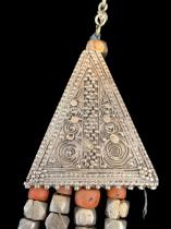 Mediterranean Coral and Tribal Silver Beads as-is, Berber People - Morocco - BR290 4