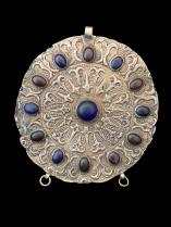 Yomud Silver Gilt Pendant/ Medallion -  Iran/Afghanistan - BR297