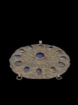 Yomud Silver Gilt Pendant/ Medallion -  Iran/Afghanistan - BR297 4