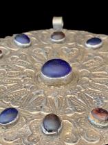 Yomud Silver Gilt Pendant/ Medallion -  Iran/Afghanistan - BR297 5