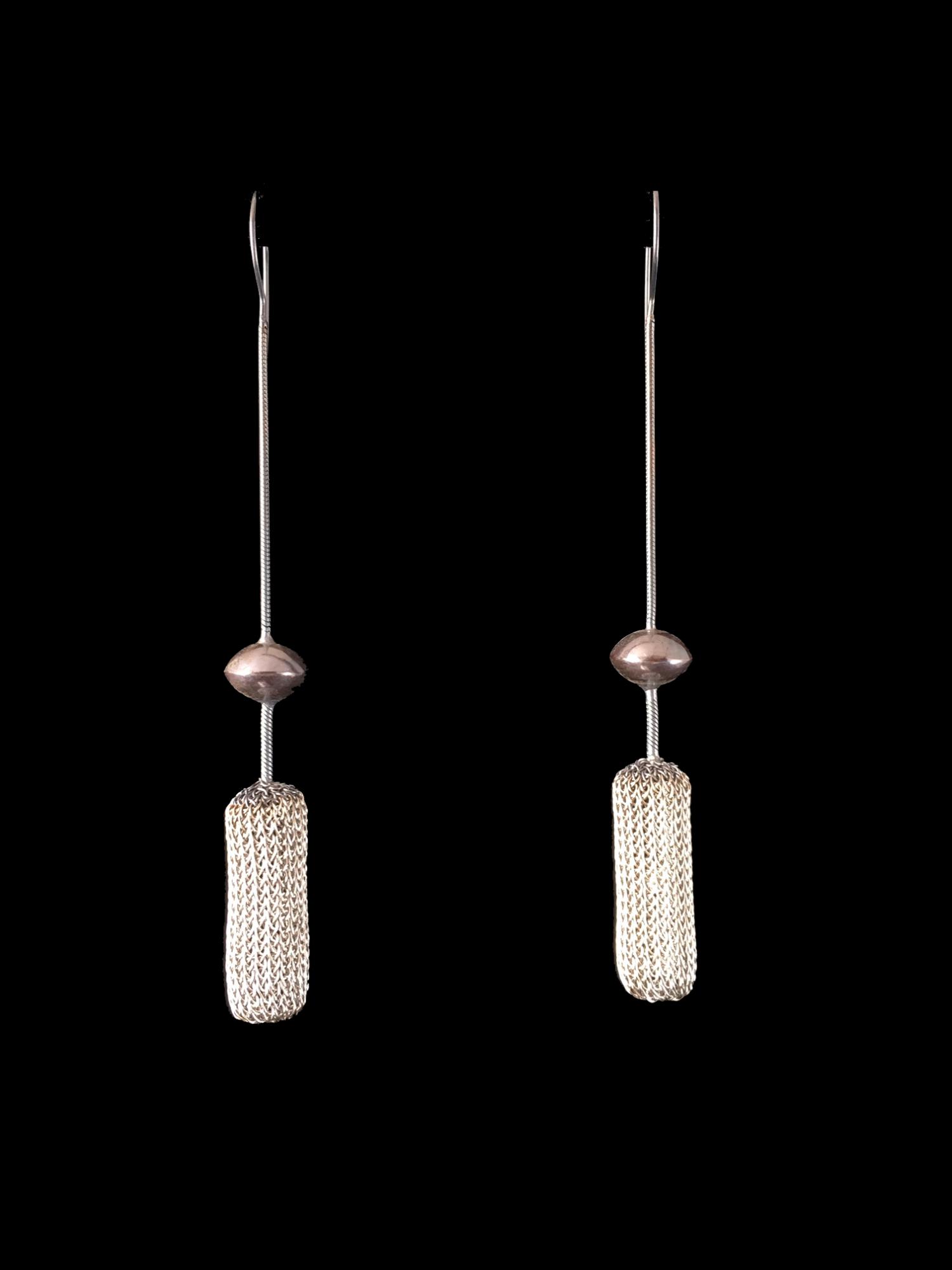 Woven Modern Stainless Steel Earrings (201ST)