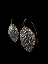 Woven Earrings with Swarovski Crystals (13BW) 1
