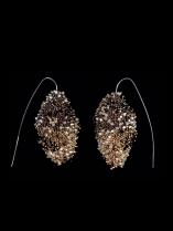 Woven Earrings with Swarovski Crystals (13CHT) 2