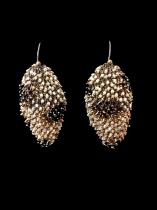 Woven Earrings with Swarovski Crystals (13CHT)