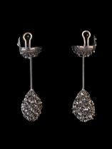 Woven Earrings with Swarovski Crystals (52ZBR) 1
