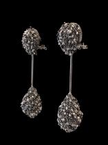 Woven Earrings with Swarovski Crystals (52ZBR) 2