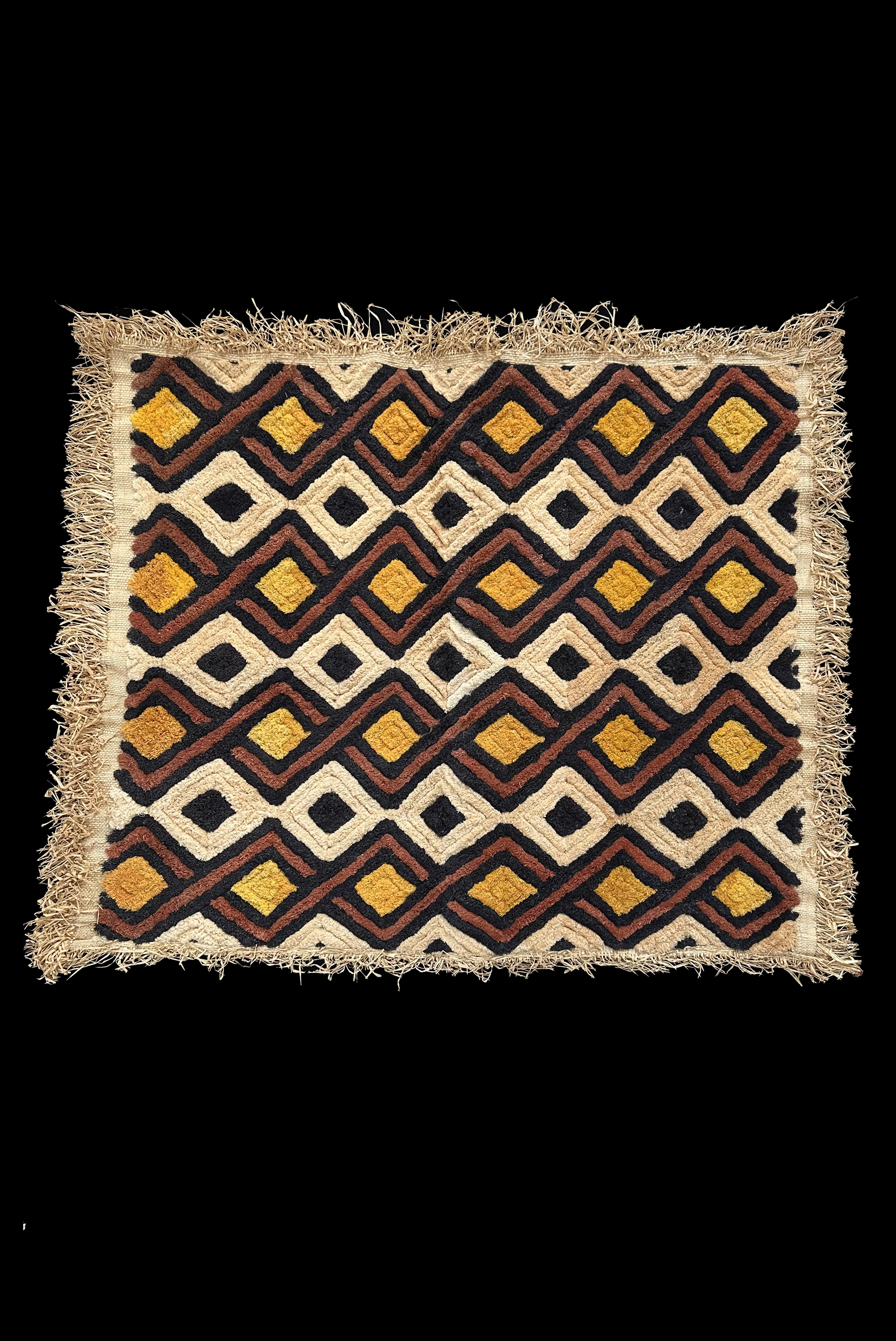 Kuba Cloth with Fringe - D.R. Congo