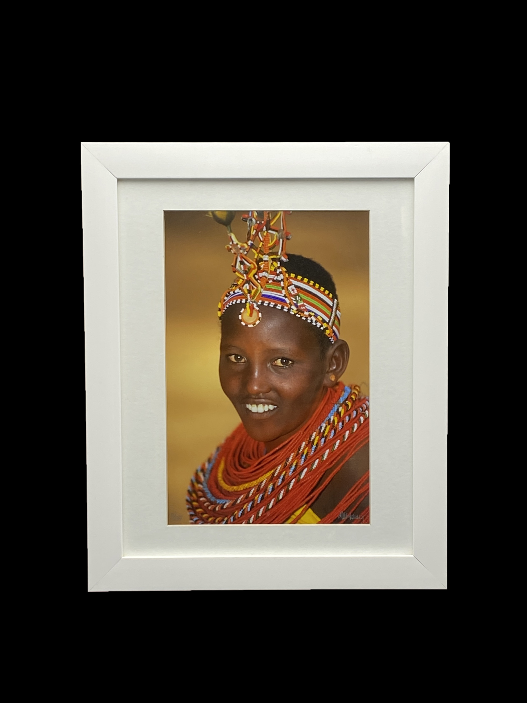 Framed Samburu Maiden Photo by Mike Kelly