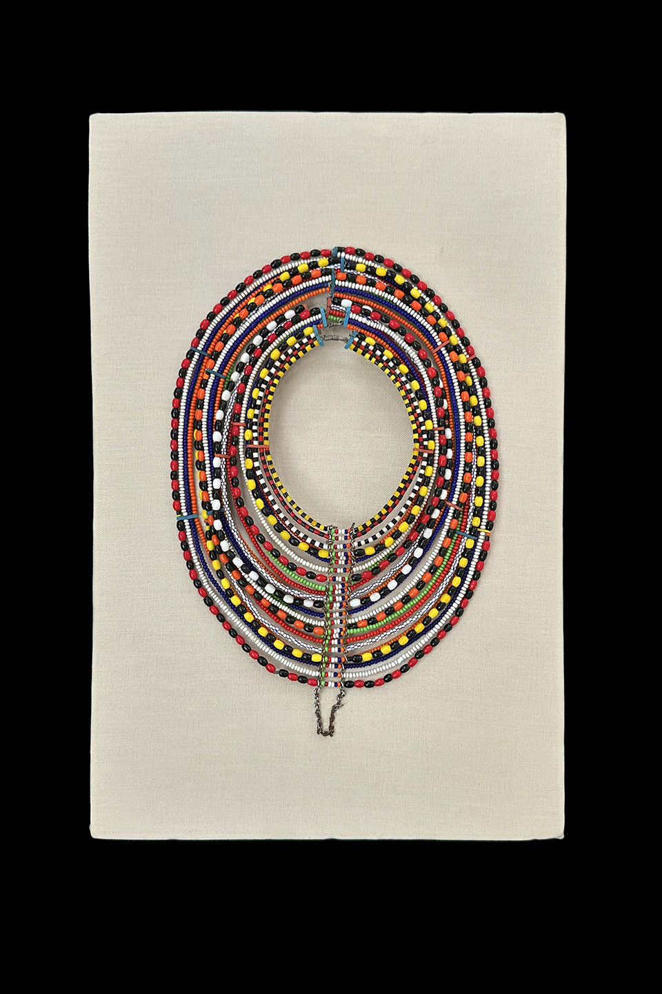 Mounted Maasai Multi Layered Necklace/Collar - Maasai People, Kenya/Tanzania east Africa