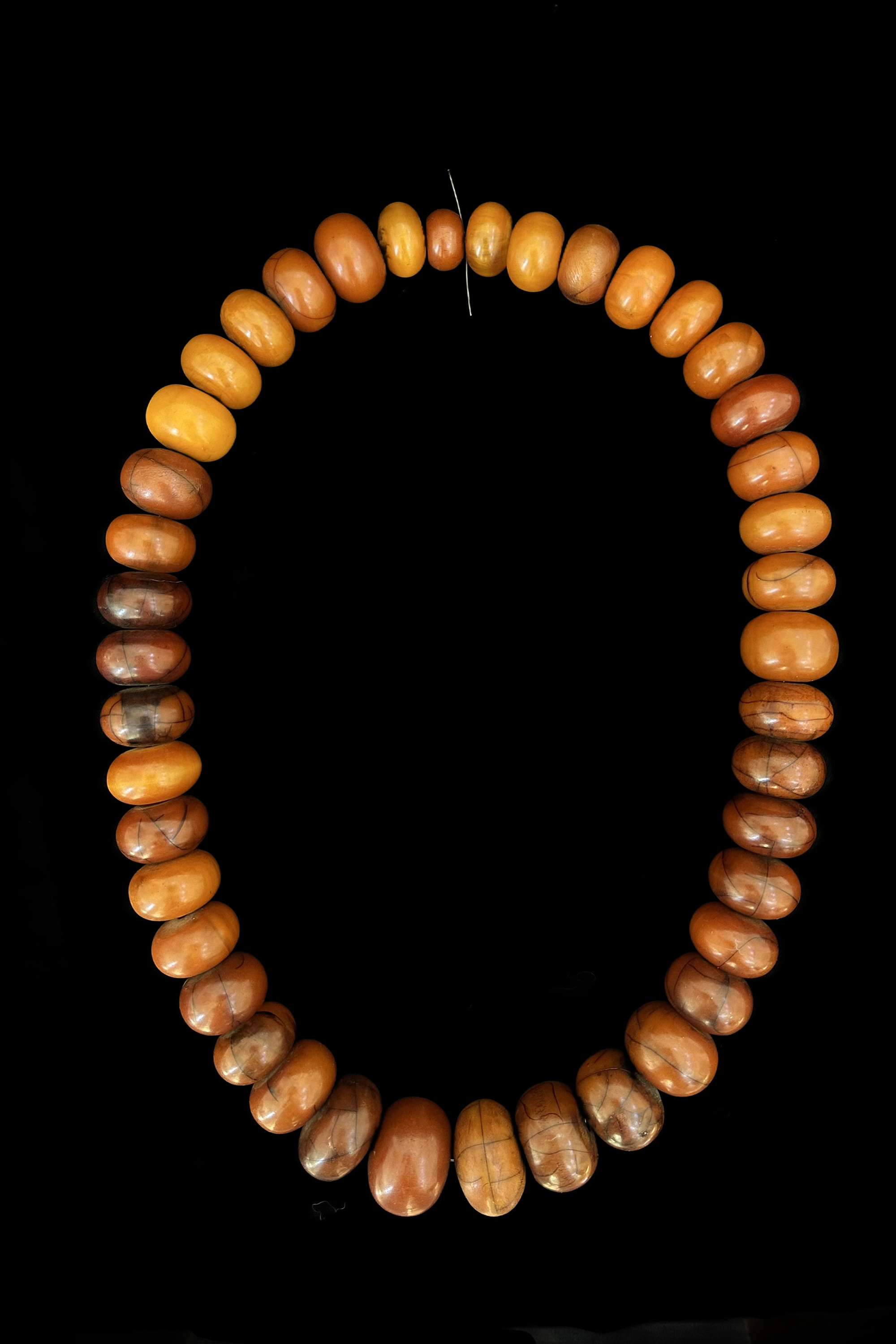 Old Phenolic Amber Bead Strand - Mauritania 