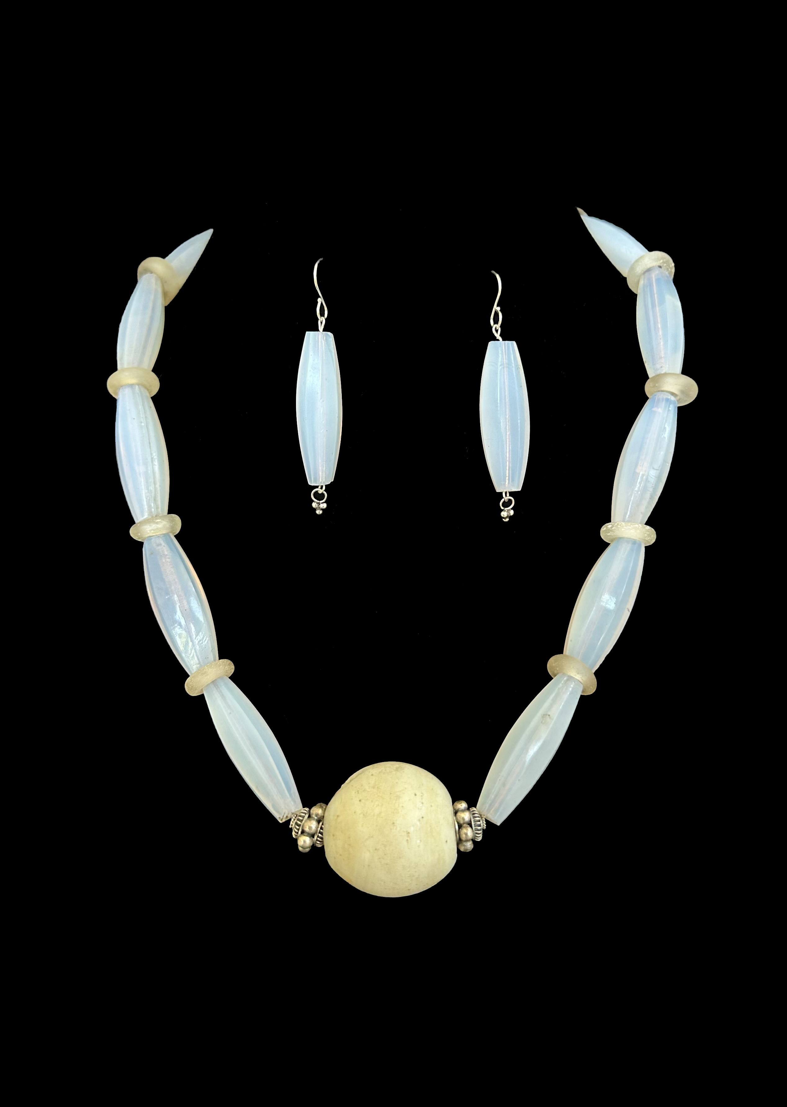 Trade Bead Necklace and Earring Set