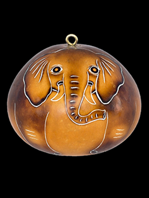 Elephant Gourd Ornament