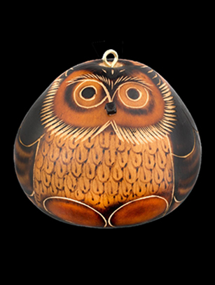 Black-nosed Owl Gourd Ornament