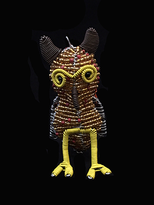 Bead & Wire Owl Ornament - South Africa 