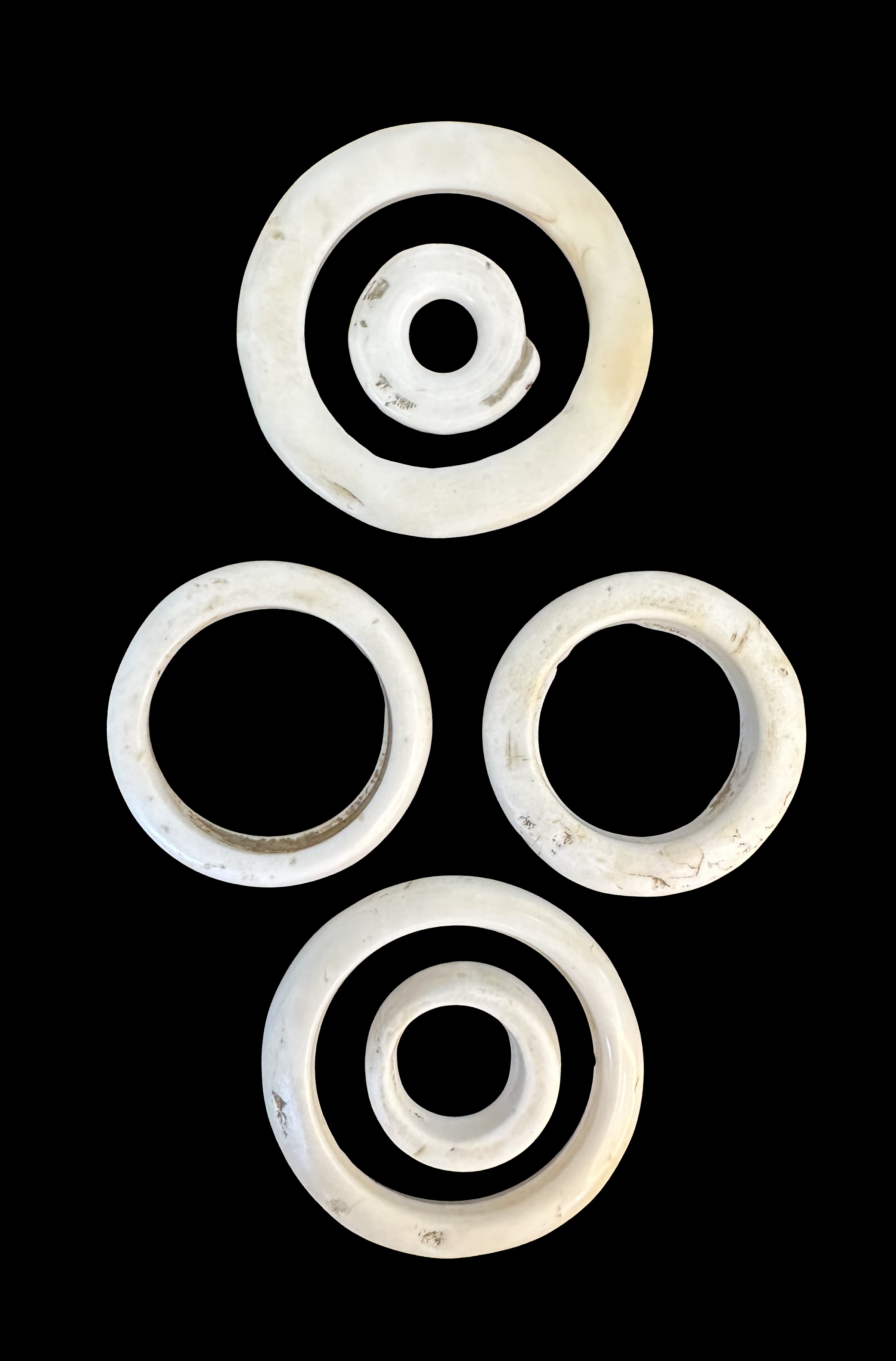 Set of 6 Giant Clam Shell Currency Rings - Papua New Guinea
