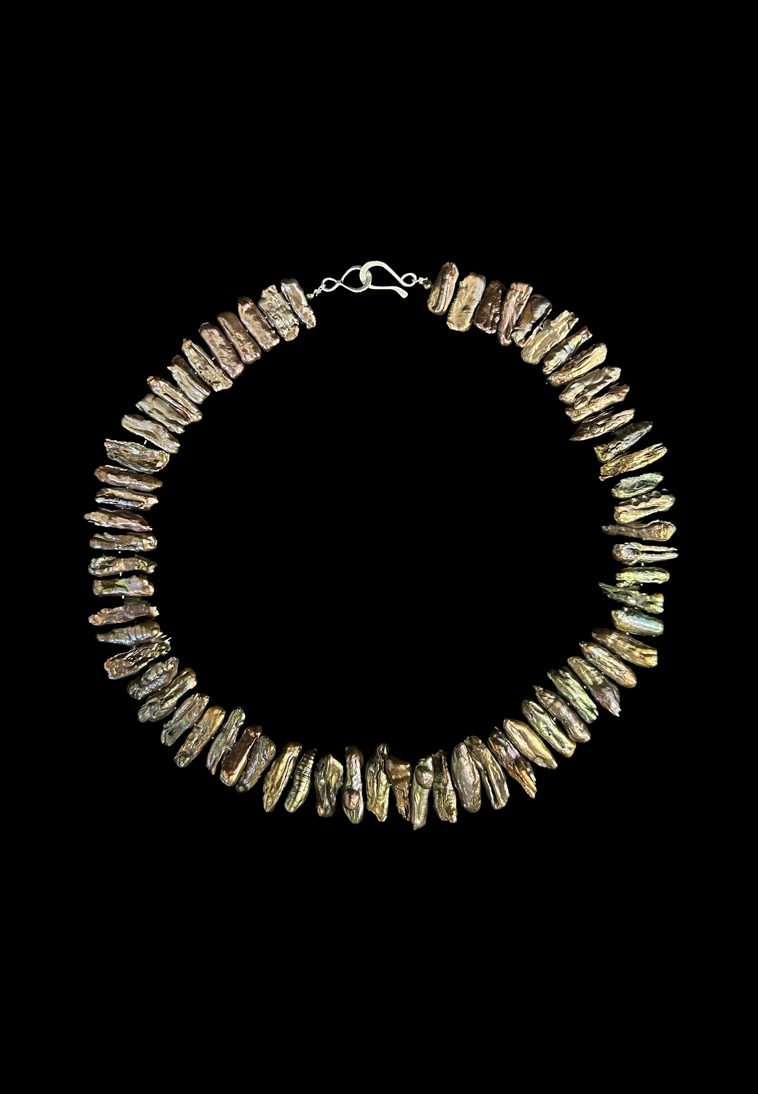 Peacock Biwa Pearl Necklace
