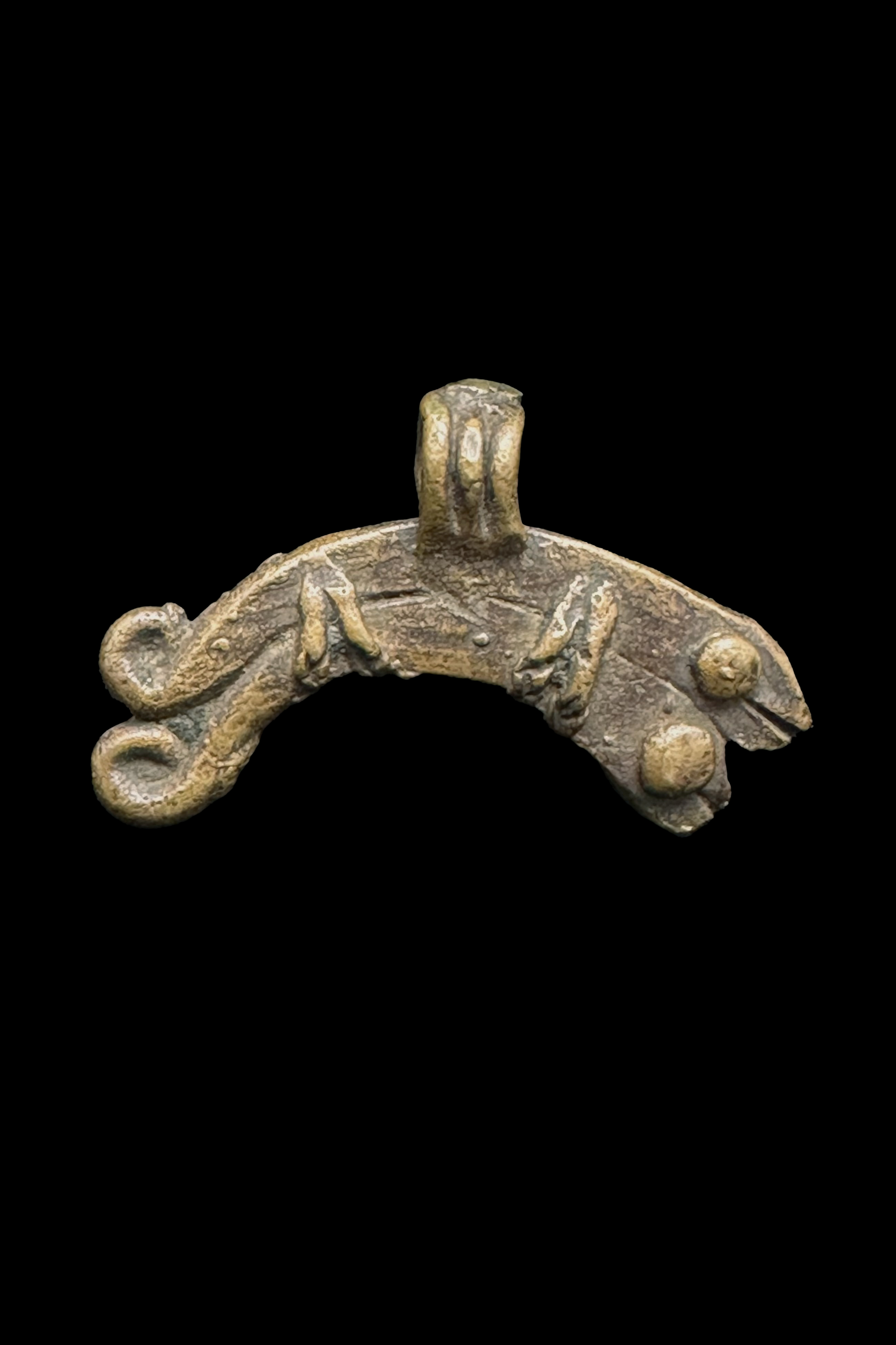 Bronze Chameleon Pendant Amulet - Lobi People (Gan sub Group), Burkina Faso