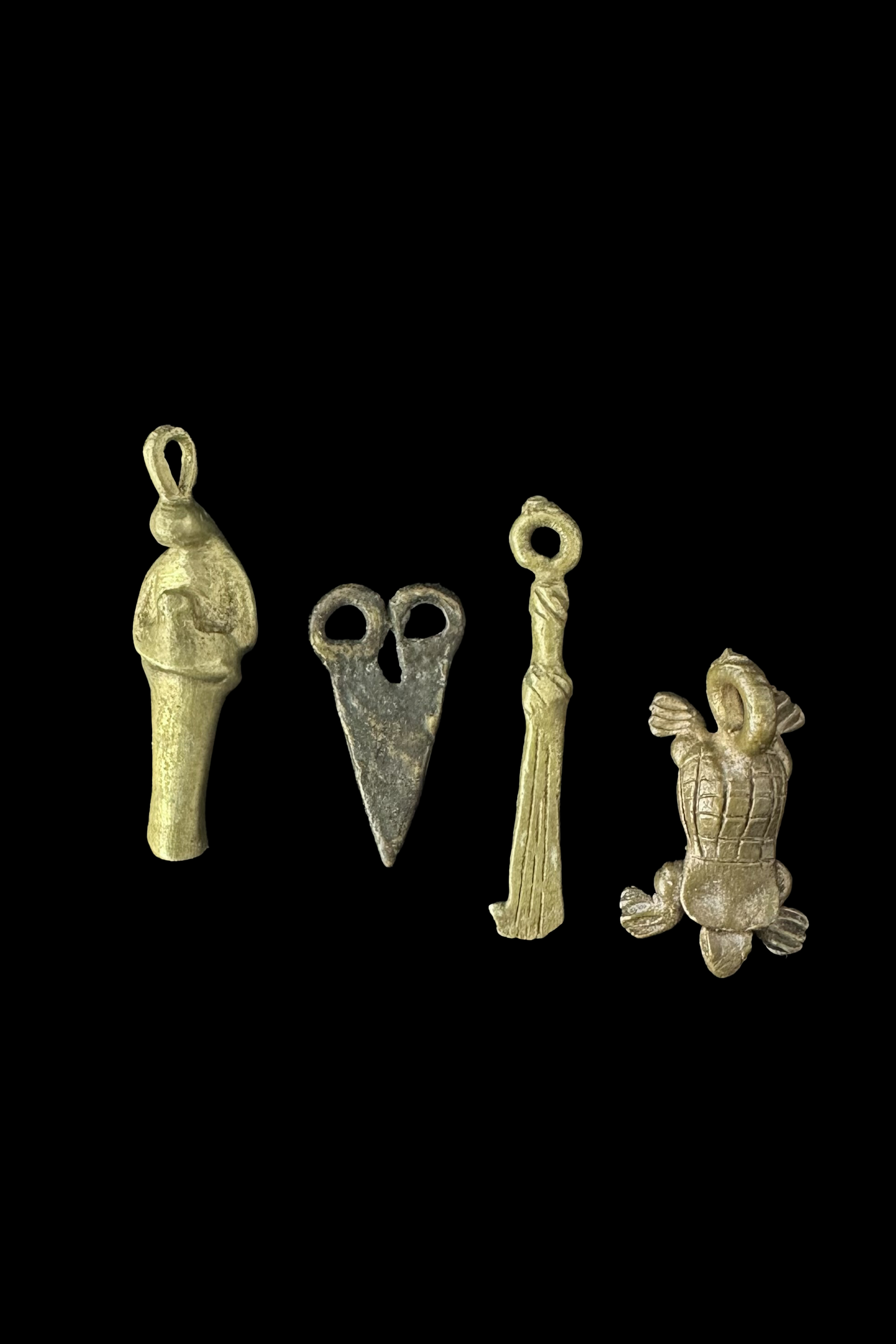 Set of 4 Cast Pendants - West Africa