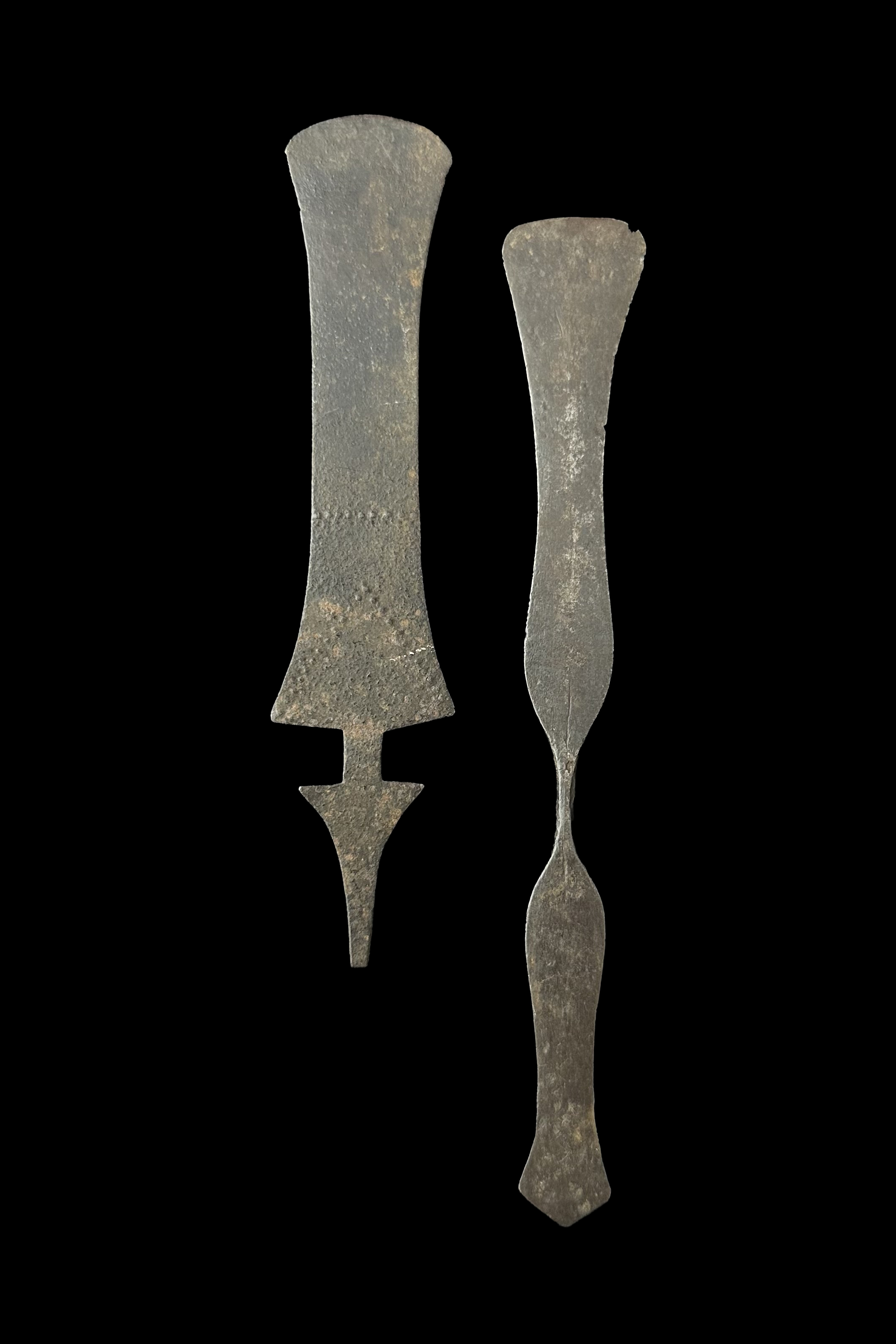 Pair of Iron Scarification Knives or Razors - Kuba People, D.R. Congo