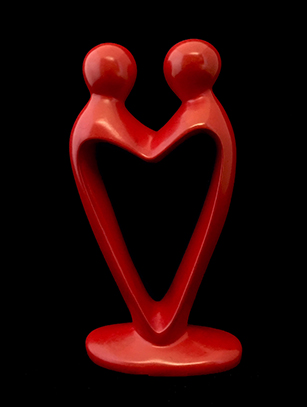 'Lovers Heart' - Red Soapstone, Kenya