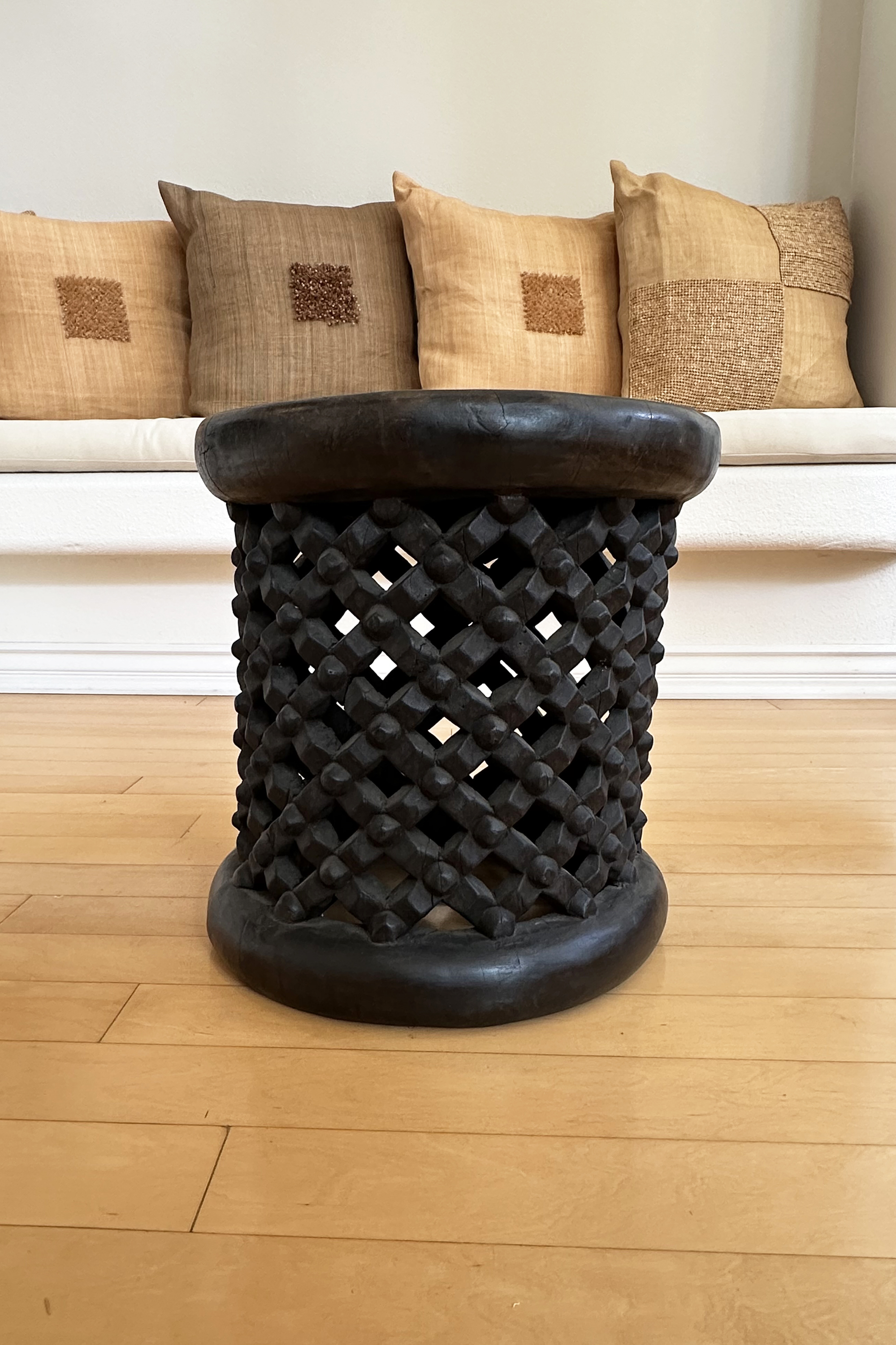 Decorative Wooden Stool  - Bamileke People, Cameroon 