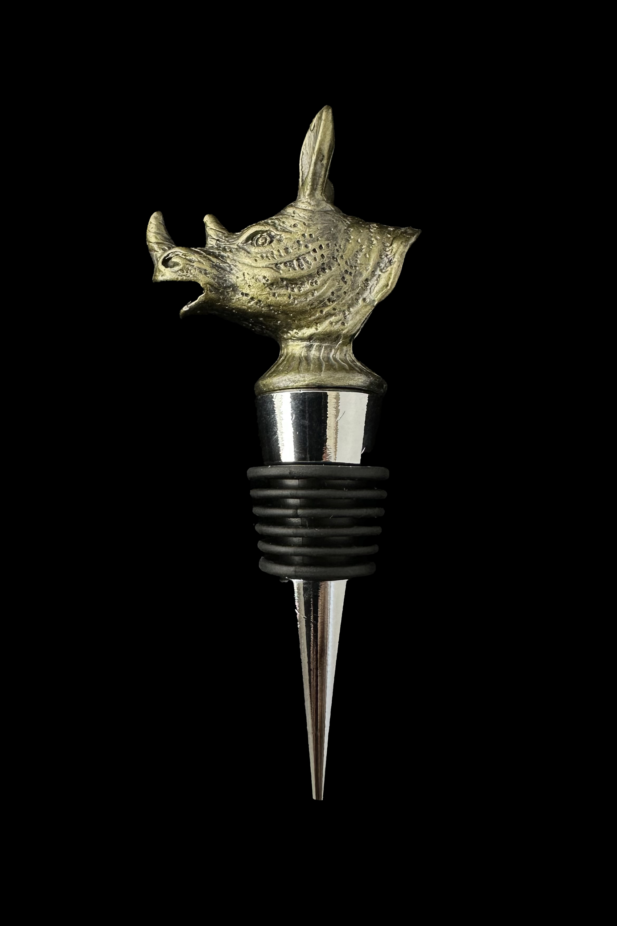 Rhino Stopper with an Antique Bronze Color