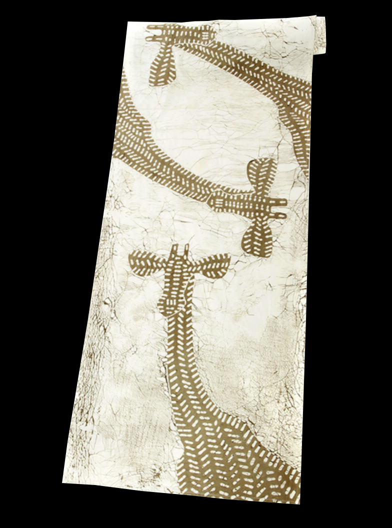 Giraffe Batik Table Runner/ Wall Hanging, Luangwa Valley Zambia - Sold out