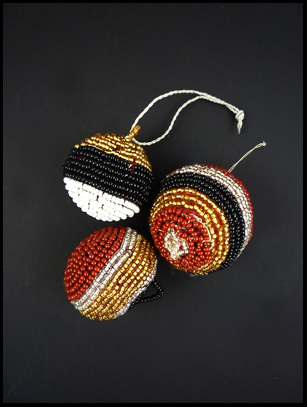 Beaded Ball Ornament (#1) - Maasai - Kenya