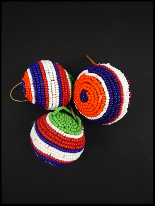 Beaded Ball Ornament (#2) - Maasai - Kenya