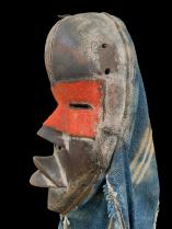 'Deangle' Mask with Indigo Cloth - Dan, Liberia/Ivory Coast (JL15) 2
