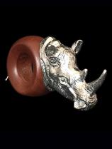 Rhinoceros Pewter and Eucalyptus Wood Napkin Holder - Sold out
