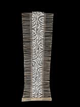 Black and White Zebra Striped African Twig and Mudcloth Table Runner or Wall Hanging - Mali