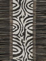 Black and White Zebra Striped African Twig and Mudcloth Table Runner or Wall Hanging - Mali - Sold 2