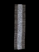 Black and White Zebra Striped African Twig and Mudcloth Table Runner or Wall Hanging - Mali - Sold 1