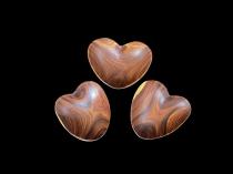 Teak heart shape serving dish- Zambia 3