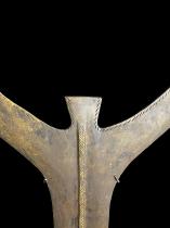 Double Sickle Brass Blade - Bango or Ngbaka People, D.R. Congo - SOLD 4