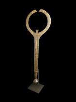 Double Sickle Brass Blade - Bango or Ngbaka People, D.R. Congo - SOLD 5