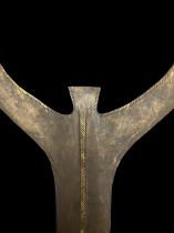 Double Sickle Brass Blade - Bango or Ngbaka People, D.R. Congo - SOLD 8